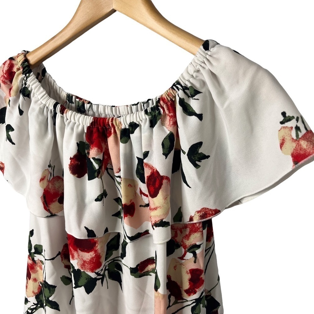 Wilfred Promener Blouse Floral Off The Shoulder Top Size Small Ruffle - Picture 5 of 14